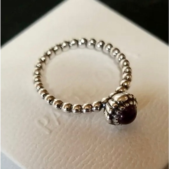 NWT♦️RARE♦️RETIRED♦️AUTHENTIC PANDORA S925 ALE BIRTHDAY BLOOM AMETHYST R… - Picture 4 of 7